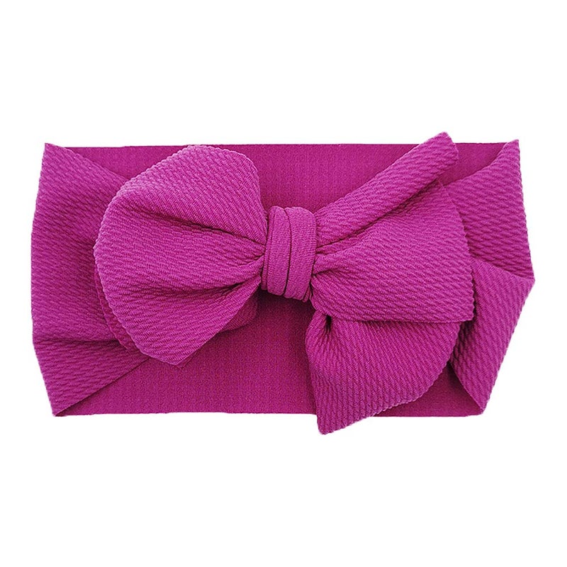 KIDOCHEESE Headbands with Bows, Big Bows Baby Girl Hairbands, 10 Pack, Soft Fabric, Adjustable Size, Hair Accessories for Newborn Infant Toddlers Kids - Image 4
